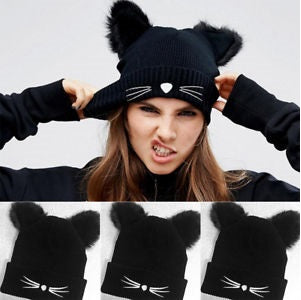 Hat / Beanie with cat ears
