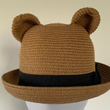 Hat with Cat Ears - Straw